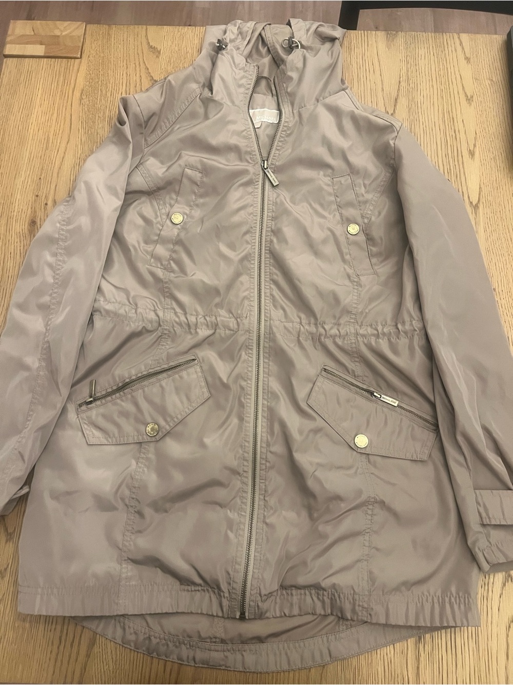 Michael Kors Taupe Hooded Jacket